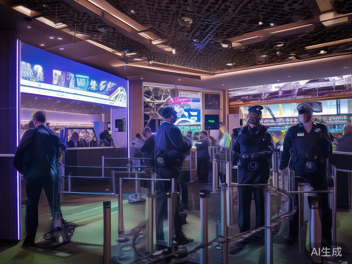 现场安全保障。实体赌场设有先进的安防设备与专业安保